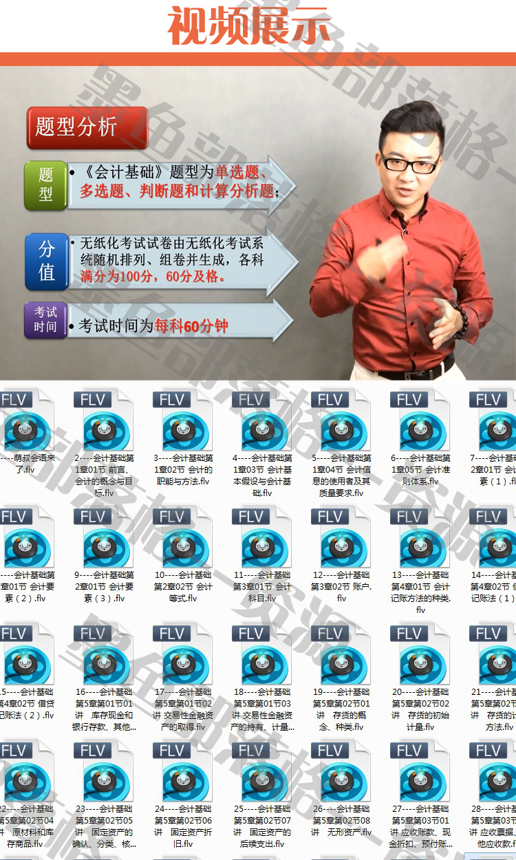 萌叔会语，2015会计从业资格121节零基础视频课程，轻松备考无压力！