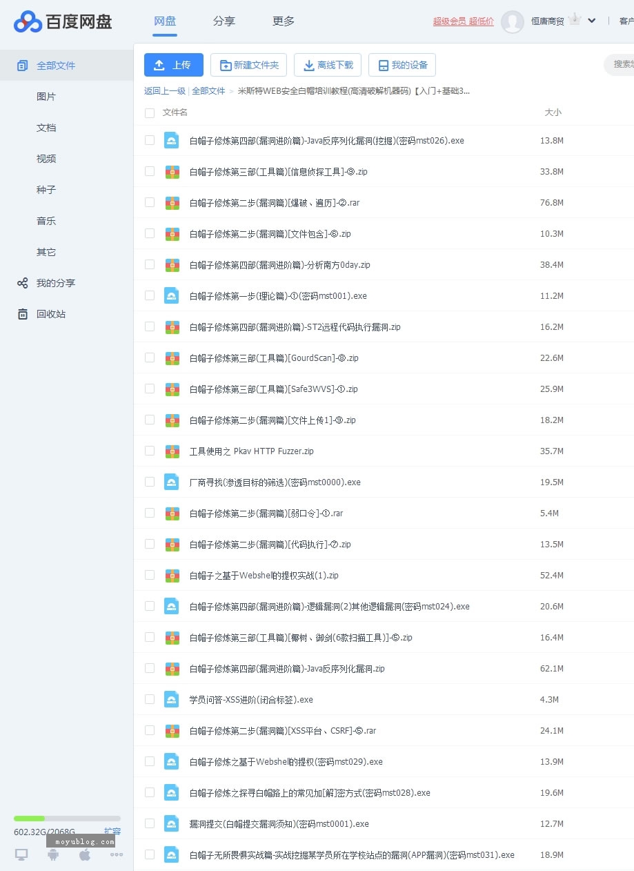 米斯特WEB安全白帽入门基础培训，38节精讲课，轻松掌握安全技能
