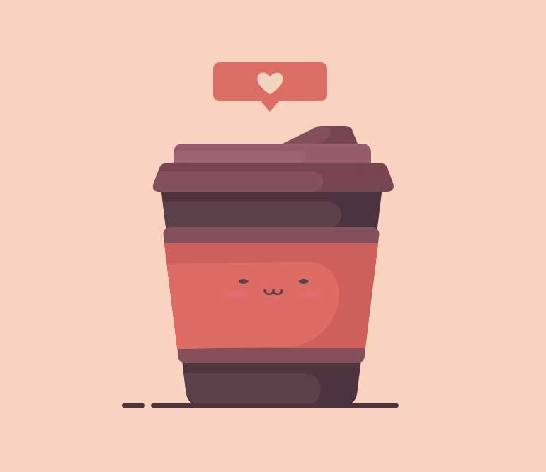 css3爱心咖啡杯动画