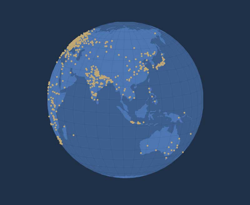 基于svg地球图形3D拖动预览