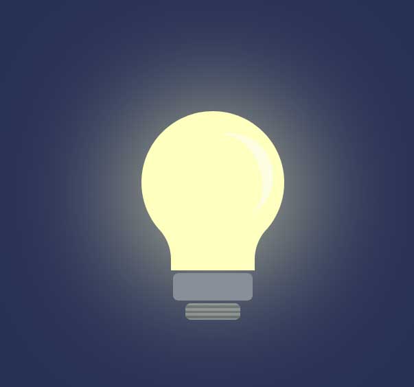 发光的灯泡css3动效