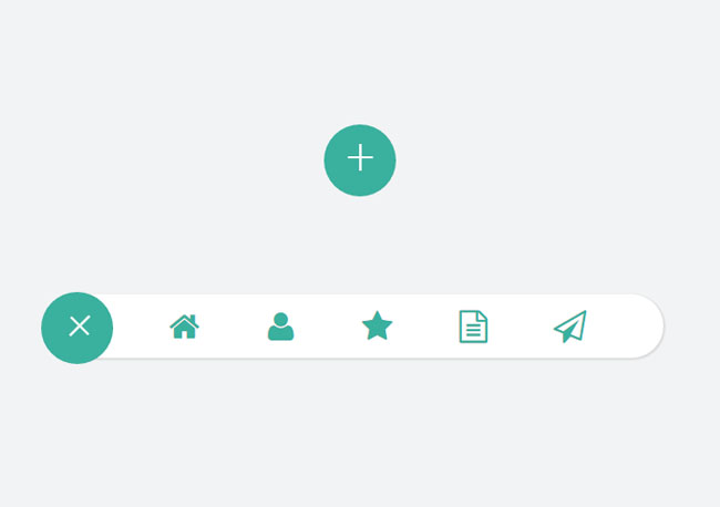 jQuery CSS3 交互式图标菜单动画，点击按钮展开导航菜单