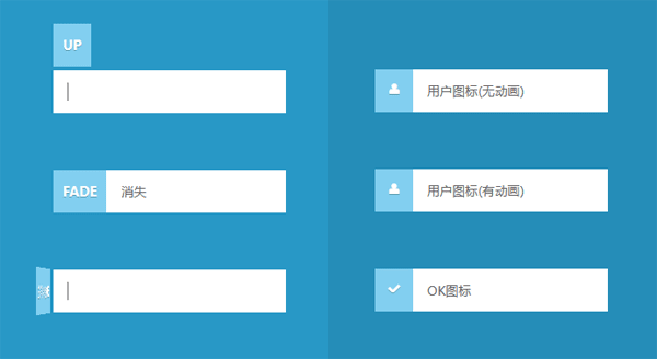 jQuery CSS3 输入框焦点事件图标动画效果表单代码