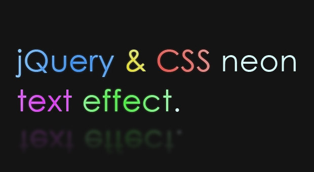jquery 文字特效霓虹灯文字效果使用jQuery和CSS