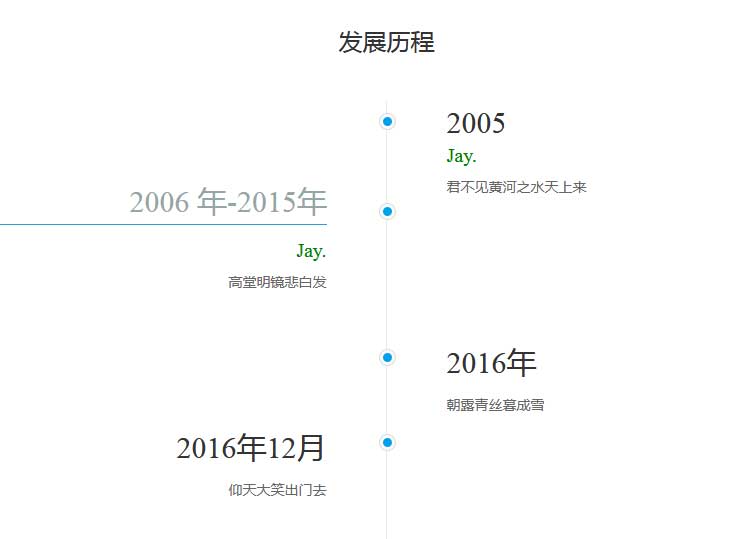 CSS3 垂直线性时间轴特效精彩实例