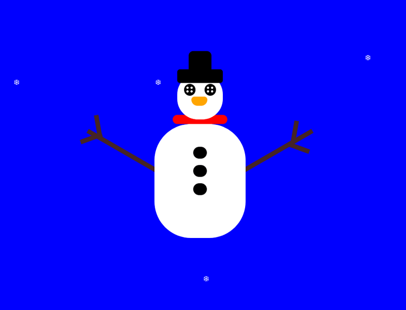 CSS3打造冬日雪花雪人动画特效精彩实例