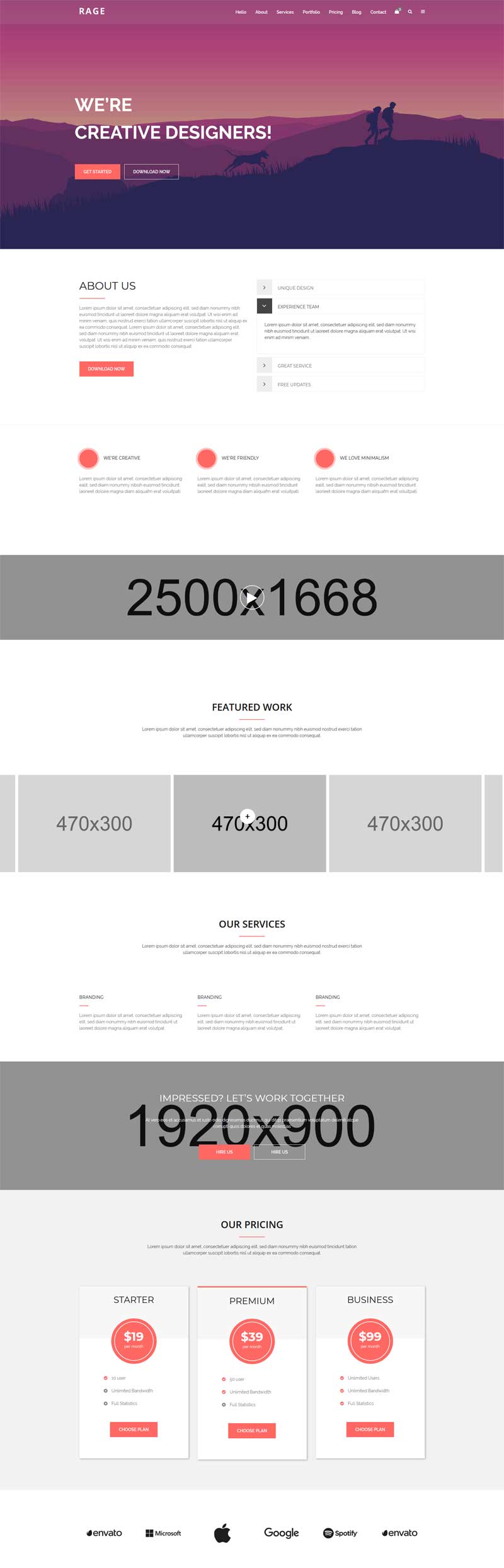HTML5通用设计作品单页展示模板精选