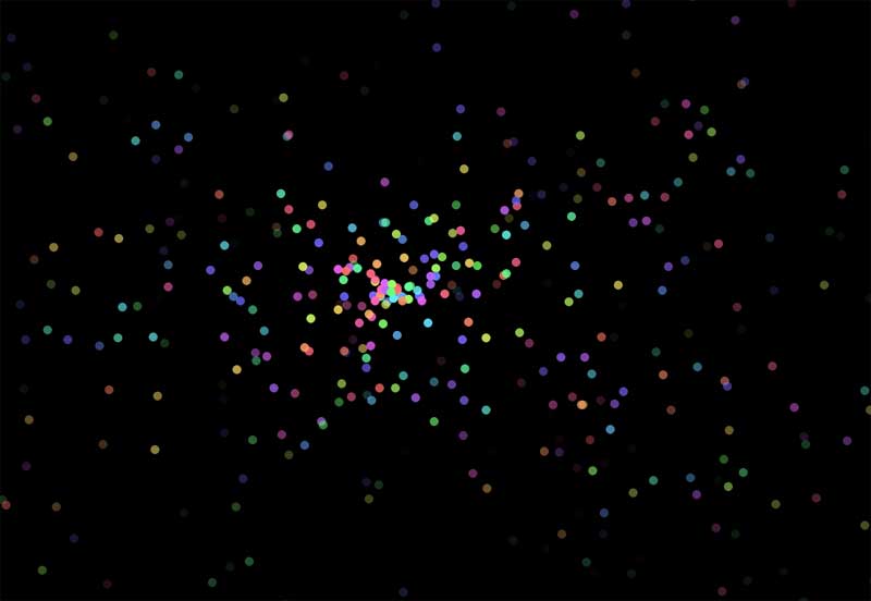 纯CSS3粒子散开动画特效，精美实例展示