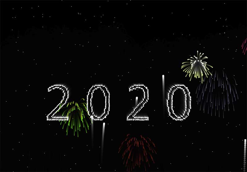 2020年烟花盛宴，惊艳HTML5动画特效实例欣赏