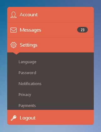 jQuery CSS3 用户列表导航，展开/收缩下拉菜单代码导航