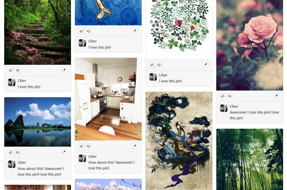 jQuery Bootstrap仿Pinterest瀑布流图片网格插件代码