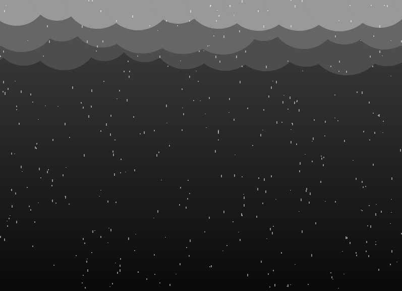 下雨天乌云密布，Canvas动效HTML5精彩实例