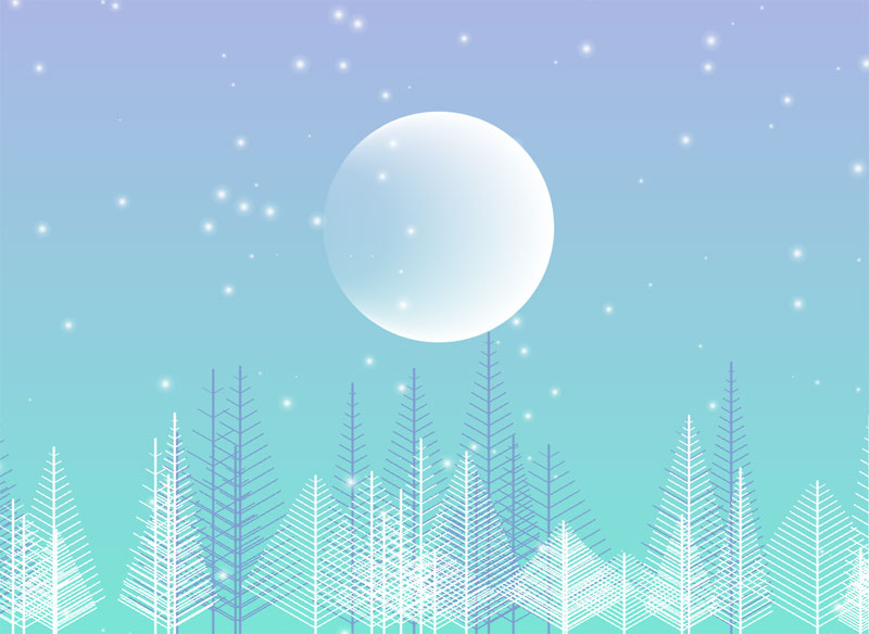 卡通冬季下雪天场景特效，精彩HTML5实例展示