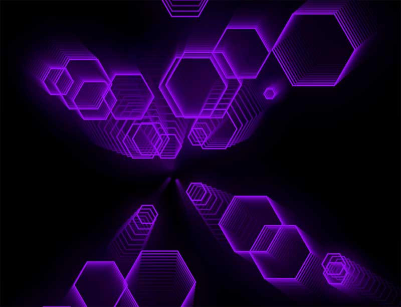 六边形科技炫彩动画，HTML5特效实例欣赏