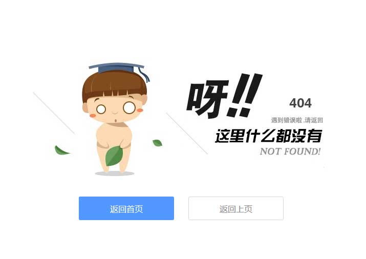404页面创意响应式模板，单页极简文字提示