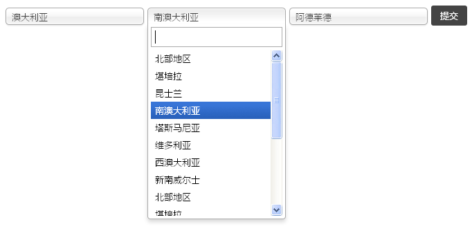 jQuery实现三级联动世界城市选择器表单代码