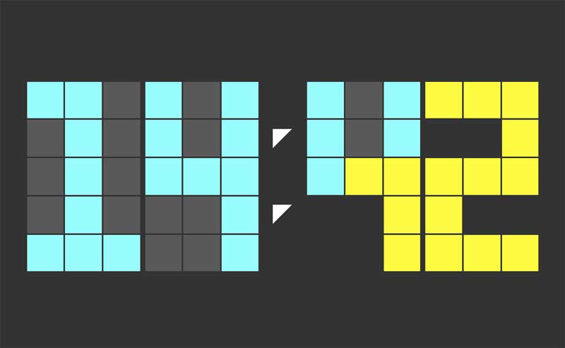 创意方块时钟UI，惊艳CSS3特效实例展示