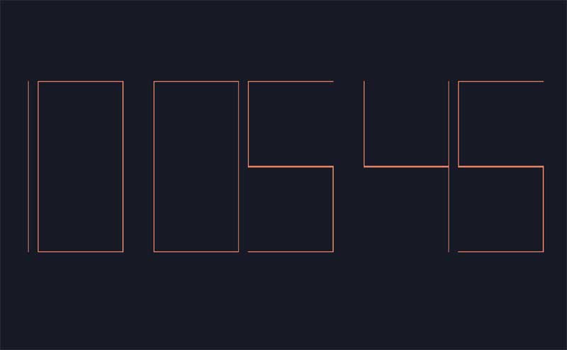 SVG数字变形时钟特效，精彩HTML5实例展示