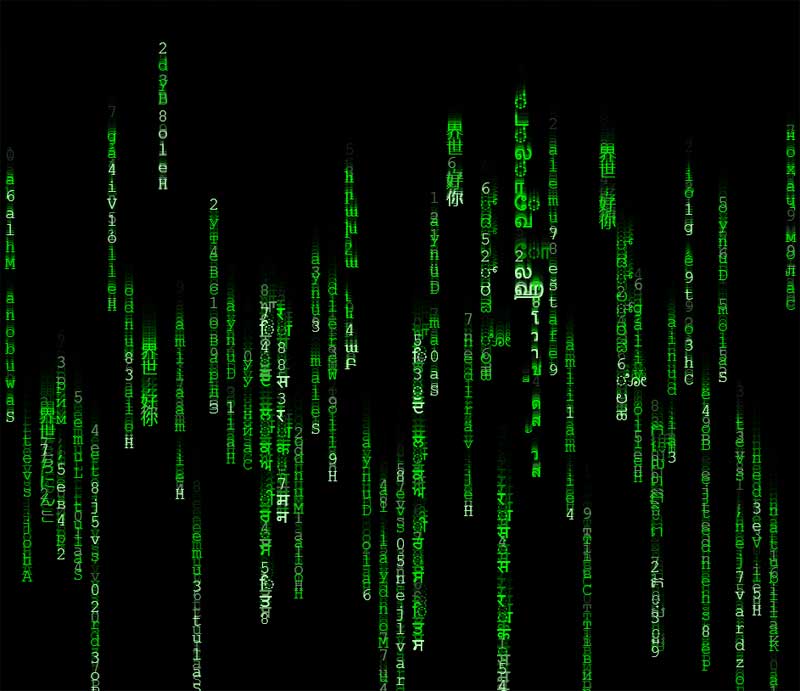 HTML5矩阵数字雨Canvas动效炫酷展示