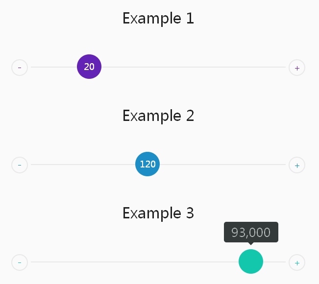 jQuery 拖拽滑块选择数值的表单代码示例