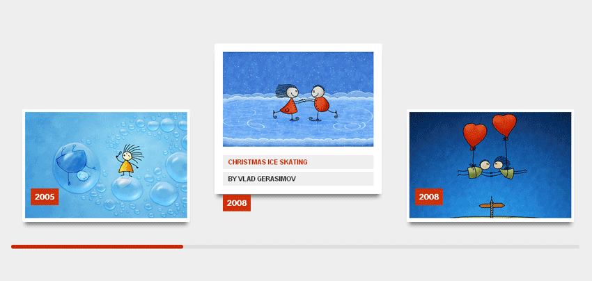 jQuery+CSS3图片滑块拖动加载与悬停特效代码
