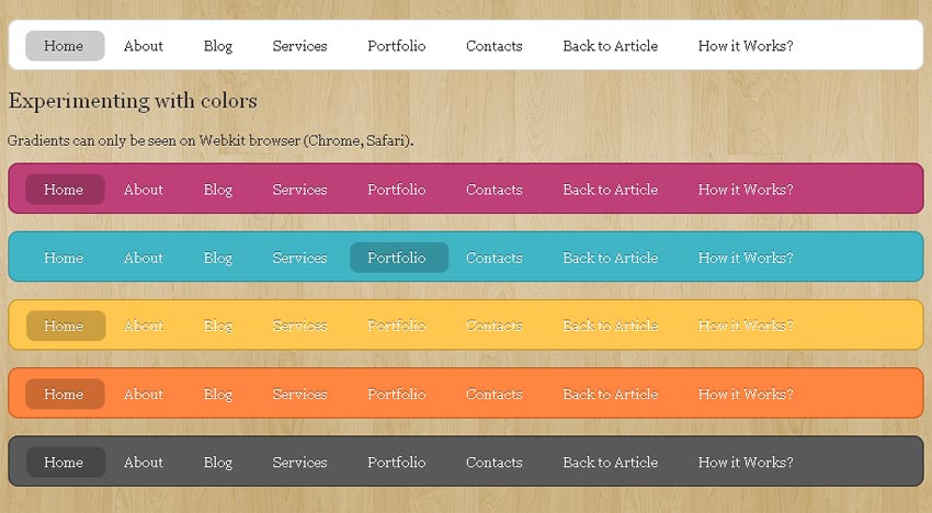 jQuery CSS3 Hover Slider Navigation Menu Code