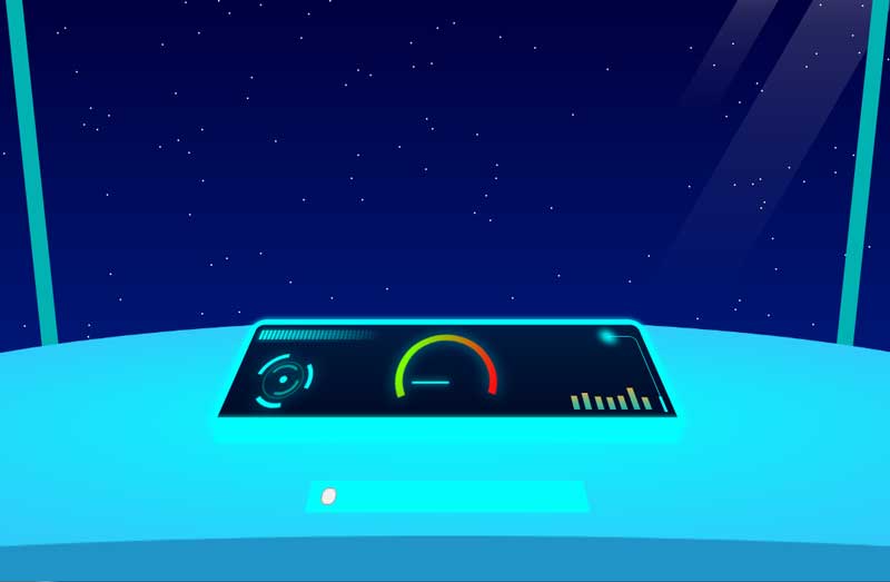 Vue火箭驾驶舱动画特效，炫酷HTML5实例展示