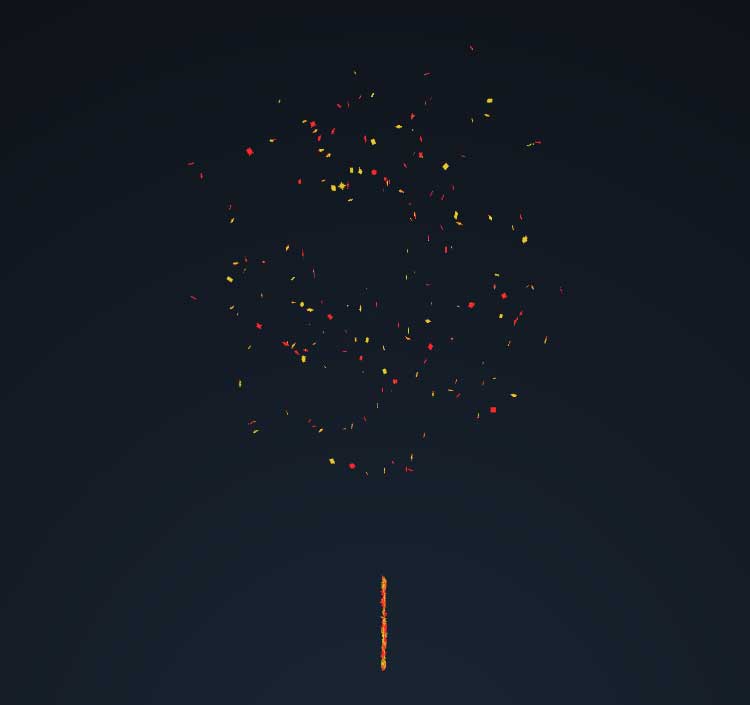 纯css3烟花爆炸动画特效