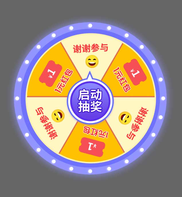 手机抽奖转盘代码，特效丰富，单条结果输出，简洁高效