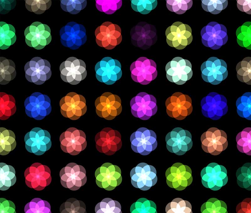 彩色花纹动画背景，HTML5特效精彩呈现！