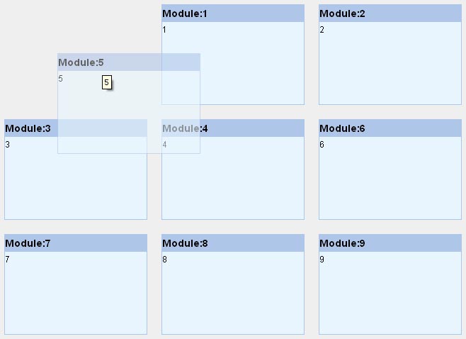 jQuery UI Drag插件，实现可拖动浮动DIV排列布局，带代码提示框、浮动层与弹出层功能