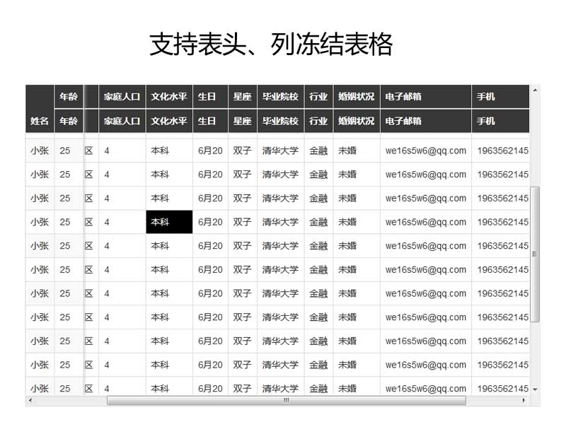 头列冻结表格插件，实用特效尽在掌握，轻松提升用户体验！