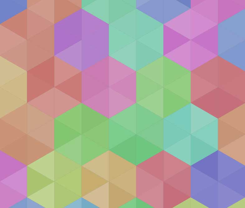 彩色六角形背景特效，HTML5创意实例展示