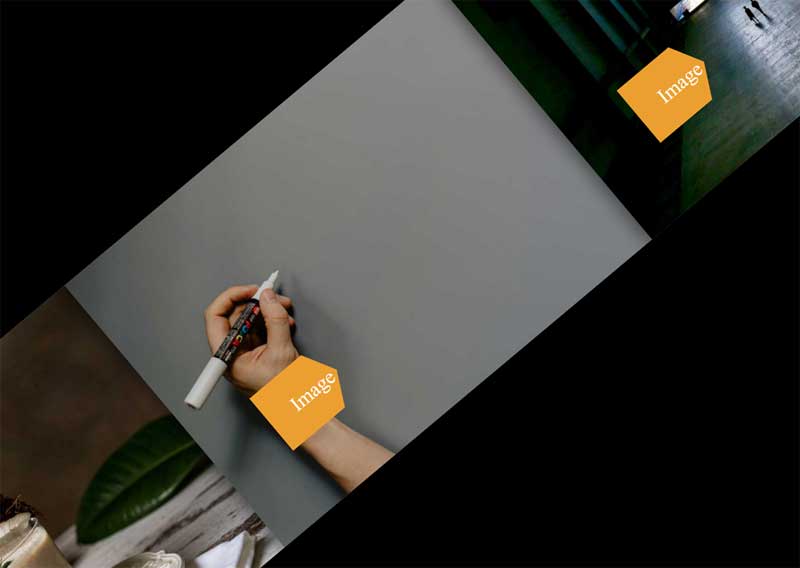 图片滑块对角线滚动特效，HTML5精彩实例展示