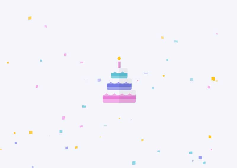 炫彩生日蛋糕，CSS3动画特效主题展示实例