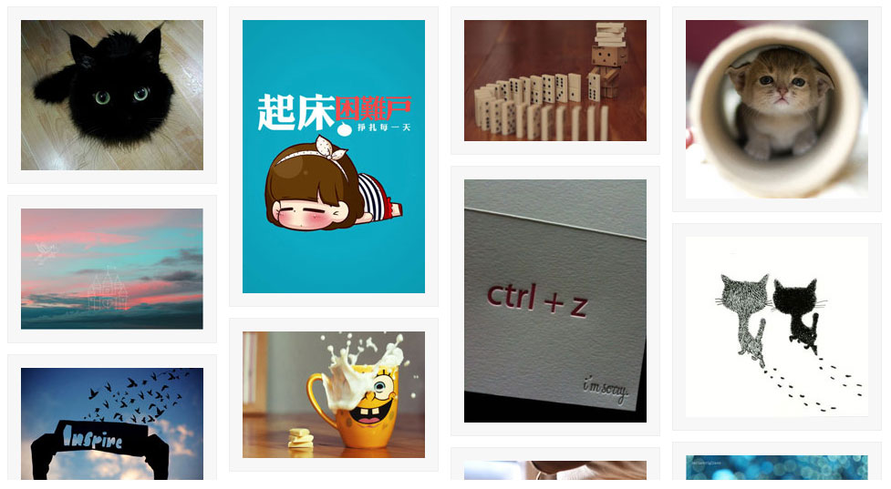 jQuery实现堆糖网瀑布流布局，单排图片自动滚动展示
