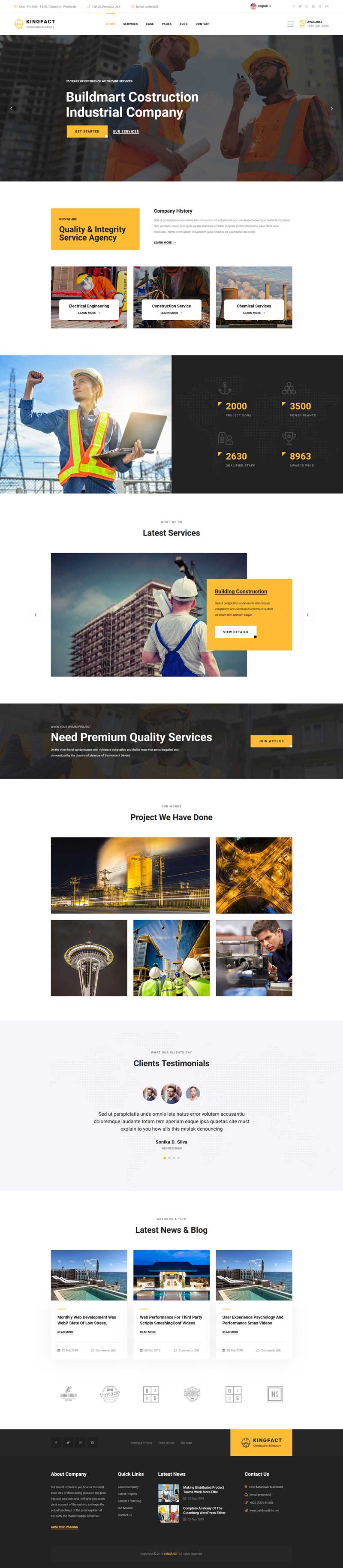 工业建筑制造公司官网模板，专业HTML5企业网站解决方案