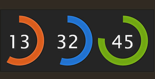 jQuery.tzineClock插件，彩色圆形时钟，实时走动，特效丰富