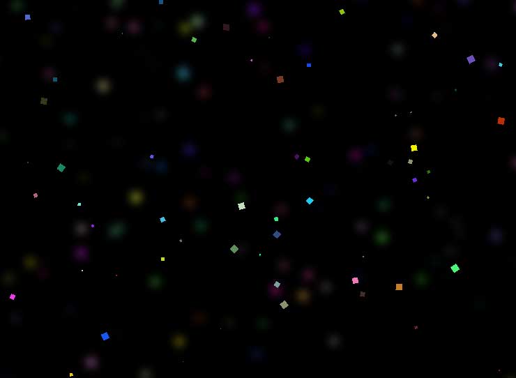 3D彩色纸屑掉落效果，HTML5 Canvas动画实例