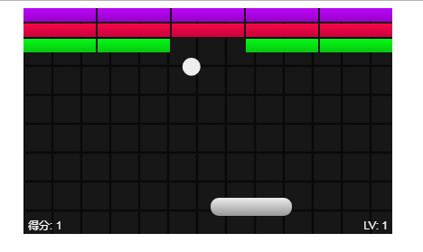 html5 canvas实现打砖块游戏代码