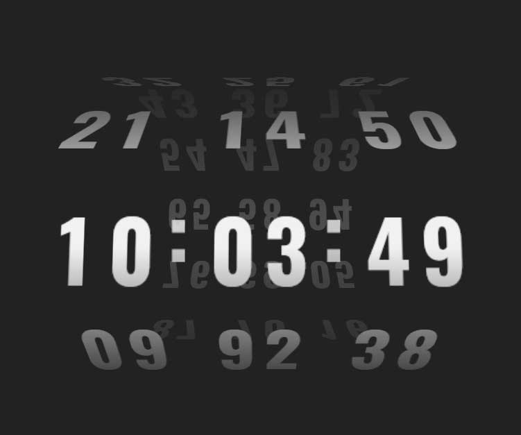 3D立体数字时钟，HTML5滚动特效精彩实例