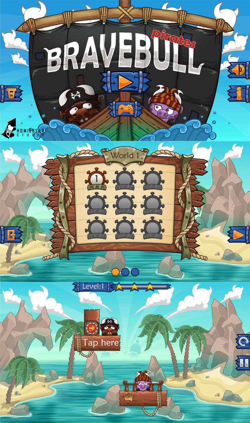 HTML5海盗策略游戏源码，手机实战范例