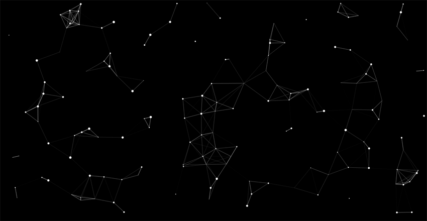 HTML5 Canvas粒子线条动画背景，精美组合特效实例