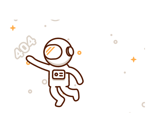 HTML5 SVG太空人404动画模板，创意页面实例