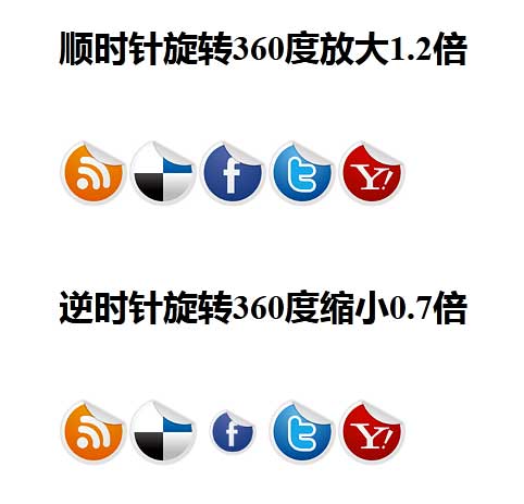 CSS3悬停旋转Icon缩放特效实例，打造交互性图标新体验