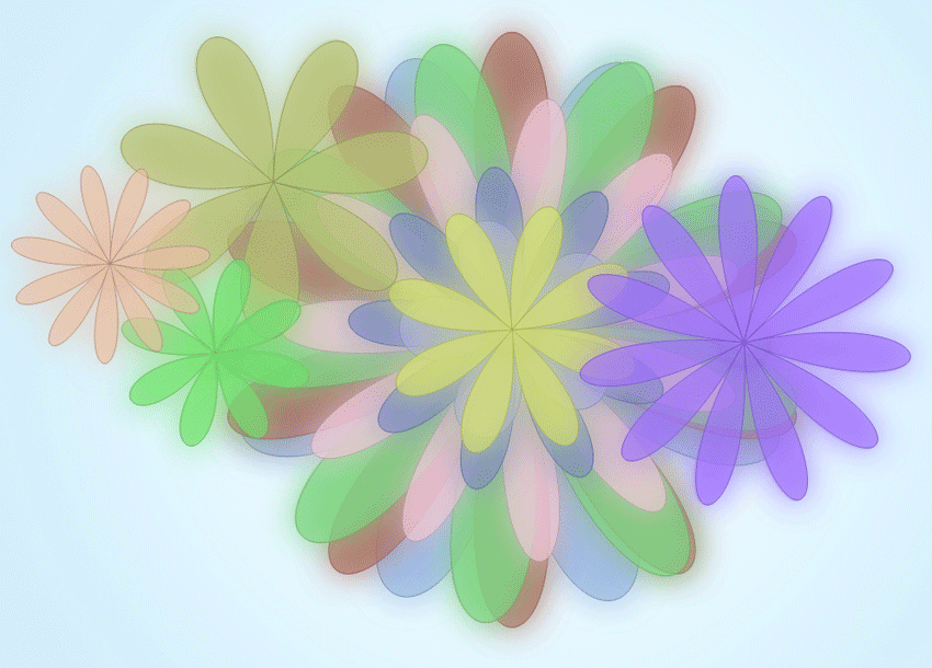 HTML5 Canvas花朵动画绘制，精美实例与代码解析