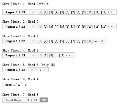 7种HTML与JS分页代码实例，含ShowPages v1.0特效