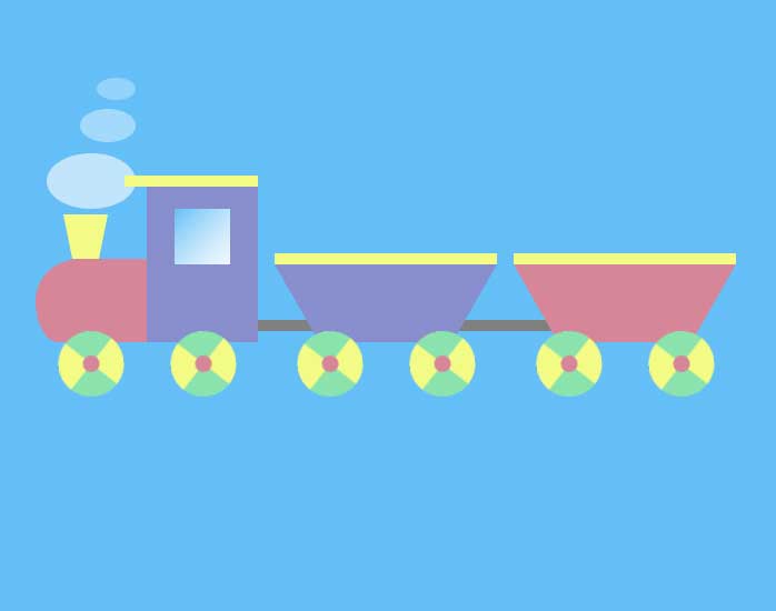 卡通玩具火车UI动画，CSS3特效精彩实例展示