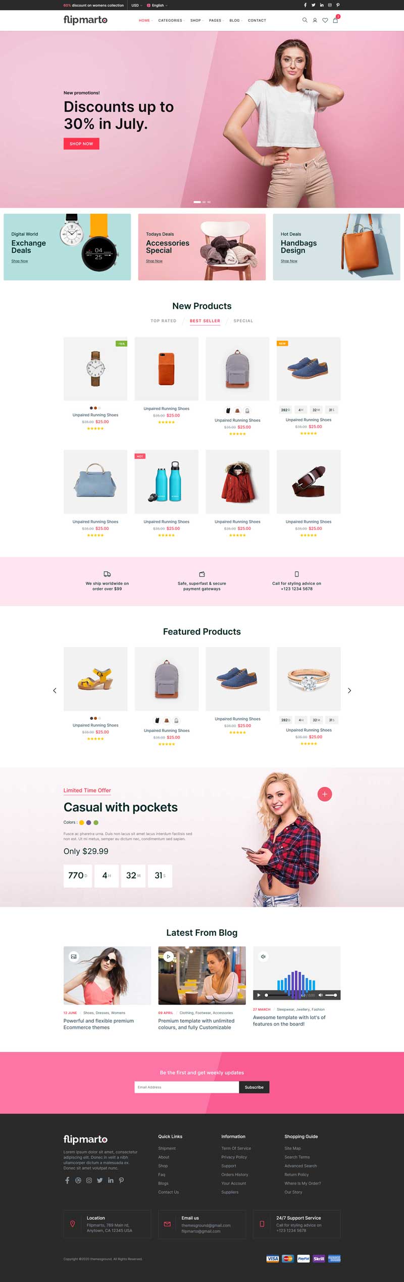 多用途的时尚购物商城bootstrap模板