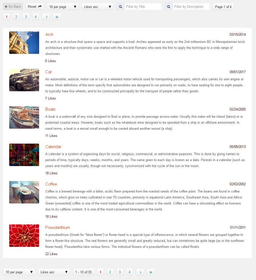 jQuery JpList 图片列表分页插件，多组图片列表分页与特效代码集